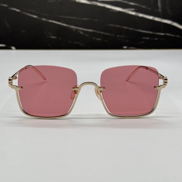 NEW GG1279S 003 GUCCI GOLD/PINK WOMEN GUCCI SUNGLASSES - Picture 5 of 12